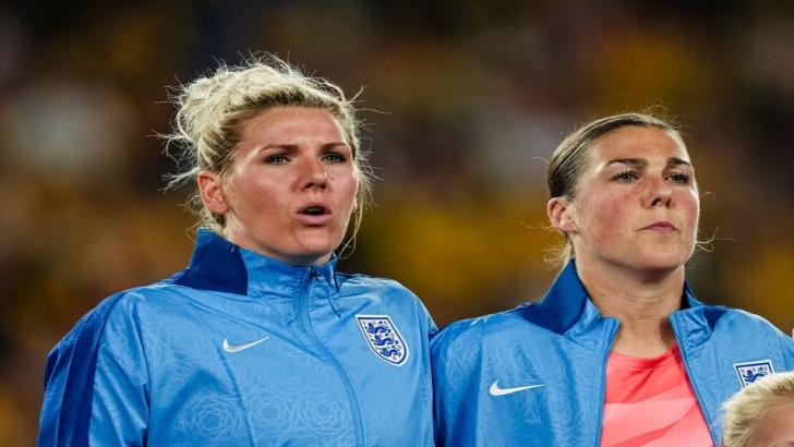 England Women's Millie Bright and Mary Earps